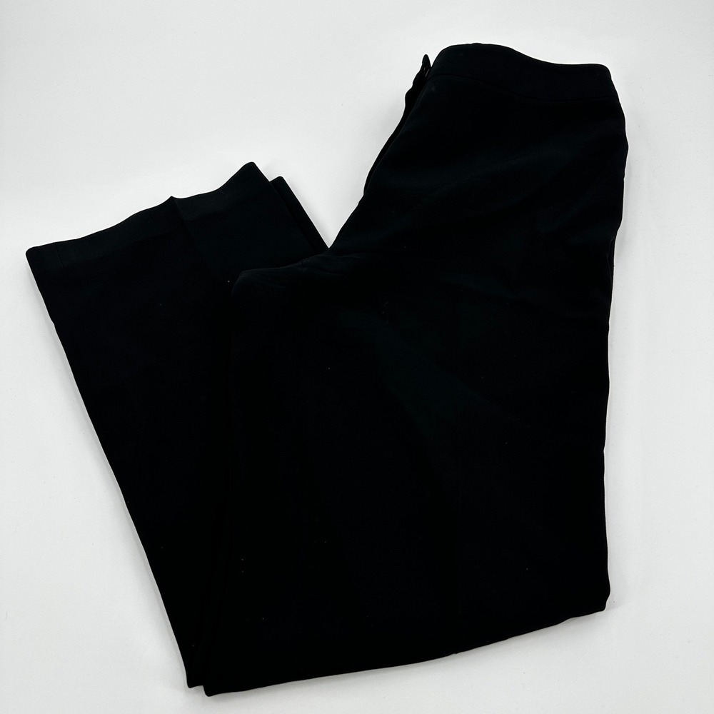 Lafayette 148 New York Black Straight Leg Tailored Trousers Pants Womens Size 4